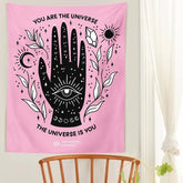 Pink Bohemian Magic Hand Tapestry